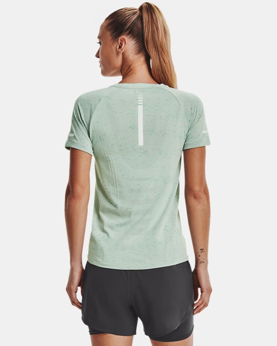Camiseta de manga corta UA Seamless Run para mujer, Green, pdpMainDesktop image number 1